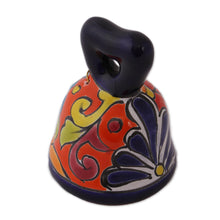 Load image into Gallery viewer, Hand-Painted Talavera-Style Ceramic Bell from Mexico - Ringing Talavera | NOVICA