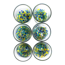 Load image into Gallery viewer, Colorful Recycled Glass Tumblers (16 Oz., Set of 6) - Tropical Confetti | NOVICA