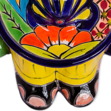 Load image into Gallery viewer, Talavera-Style Ceramic Figurine Crafted in Mexico - Sombrero Slumber | NOVICA