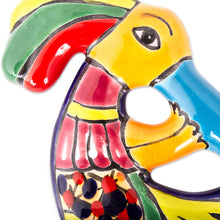 Load image into Gallery viewer, Talavera-Style Ceramic Kokopelli Wall Sculpture from Mexico - Cute Kokopelli | NOVICA