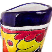 Load image into Gallery viewer, Pitcher-Shaped Talavera-Style Ceramic Vase from Mexico - Talavera Pitcher | NOVICA