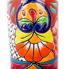 Load image into Gallery viewer, Cylindrical Talavera-Style Ceramic Vase from Mexico - Cylindrical Talavera | NOVICA