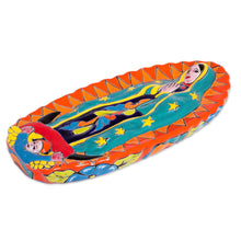 Load image into Gallery viewer, Talavera-Style Ceramic Wall Sculpture of the Virgin Mary - Talavera Guadalupe in Orange | NOVICA
