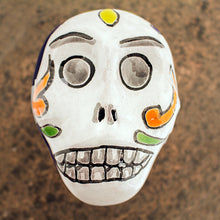 Load image into Gallery viewer, Skull-Shaped Talavera-Style Ceramic Decorative Box - Calavera Keeper | NOVICA