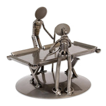 Load image into Gallery viewer, Billiards-Themed Upcycled Metal Auto Part Sculpture - Billiards | NOVICA
