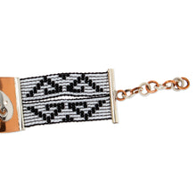 Load image into Gallery viewer, Glass Beaded Silver and Ceramic Pendant Bracelet (7 Inch) - Paquime Tradition | NOVICA