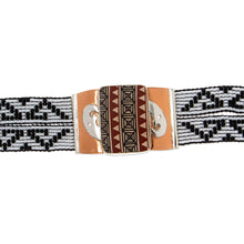 Load image into Gallery viewer, Glass Beaded Silver and Ceramic Pendant Bracelet (7 Inch) - Paquime Tradition | NOVICA