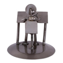 Load image into Gallery viewer, Recycled Metal Auto Part Artist Sculpture from Mexico - Artist | NOVICA
