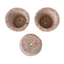 Load image into Gallery viewer, Spiral Pattern Reclaimed Stone Flower Pots (Set of 3) - Plant Stripes | NOVICA
