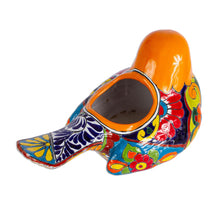 Load image into Gallery viewer, Talavera-Style Ceramic Dove Planter from Mexico - Colorful Dove | NOVICA