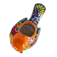 Load image into Gallery viewer, Talavera-Style Ceramic Dove Planter from Mexico - Colorful Dove | NOVICA
