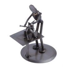 Load image into Gallery viewer, Unique Recycled Auto Parts Veterinarian Sculpture - Rustic Veterinarian | NOVICA