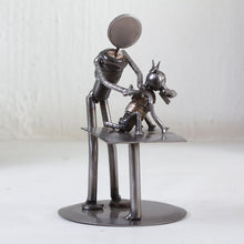 Load image into Gallery viewer, Unique Recycled Auto Parts Veterinarian Sculpture - Rustic Veterinarian | NOVICA
