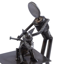 Load image into Gallery viewer, Unique Recycled Auto Parts Veterinarian Sculpture - Rustic Veterinarian | NOVICA