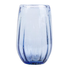 Load image into Gallery viewer, Recycled Hand Blown Stemless White Wine Glasses (Set of 6) - Fiesta Azul | NOVICA