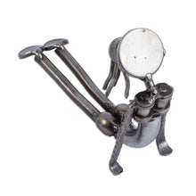 Load image into Gallery viewer, Rustic Auto Parts Sculpture of Yoga Pose - Cobra Pose II | NOVICA