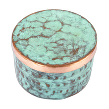 Load image into Gallery viewer, Handcrafted Hammered Copper Petite Keepsake Box - Antique Patina | NOVICA