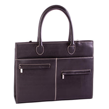 Load image into Gallery viewer, Black Leather Briefcase with Laptop Compartment from Mexico - Efficient and Beautiful | NOVICA
