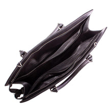 Load image into Gallery viewer, Black Leather Briefcase with Laptop Compartment from Mexico - Efficient and Beautiful | NOVICA