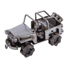 Load image into Gallery viewer, Recycled Auto Parts Rustic Jeep Sculpture - Rustic Jeep | NOVICA