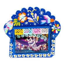 Load image into Gallery viewer, Hand Painted Catrina Metal Wall Art - Showy Catrina | NOVICA