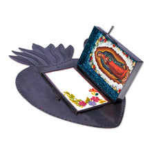 Load image into Gallery viewer, Handcrafted Virgin of Guadalupe Heart Plaque or Photo Frame - Heart of Guadalupe | NOVICA
