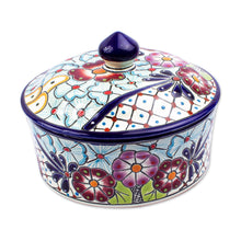 Load image into Gallery viewer, Food Safe Ceramic Tortilla Server - Colors of Mexico | NOVICA