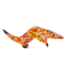 Load image into Gallery viewer, Hand Crafted Copal Wood Pangolin Alebrije from Mexico - Rainbow Pangolin | NOVICA