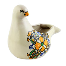 Load image into Gallery viewer, Hand-Painted Ceramic Dove Planter - Esperanza | NOVICA