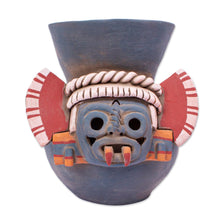 Load image into Gallery viewer, Handcrafted Signed Ceramic Aztec Tlaloc Replica Vessel - Lord of the Rainstorm | NOVICA