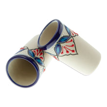 Load image into Gallery viewer, Ceramic Tequila Cups - Hidalgo Flourish - Pair | NOVICA