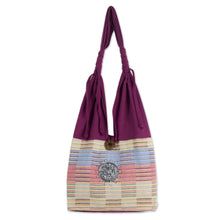 Load image into Gallery viewer, Unique Cotton Shoulder Bag from Thailand - Siamese Blush | NOVICA