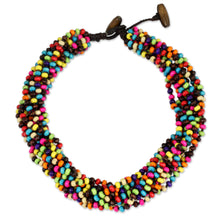 Load image into Gallery viewer, Multicolor Wood Beaded Artisan Crafted Necklace - Trang Belle | NOVICA