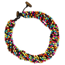 Load image into Gallery viewer, Multicolor Wood Beaded Artisan Crafted Necklace - Trang Belle | NOVICA