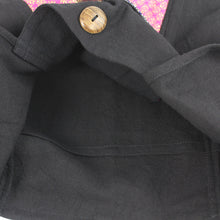 Load image into Gallery viewer, Handwoven Thai Style Black Cotton Shoulder Bag - Thai Beauty | NOVICA