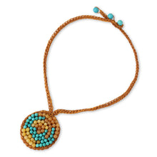 Load image into Gallery viewer, Orange Cord Necklace with Quartz and Calcite Beads - Honey Enchantment | NOVICA