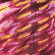 Load image into Gallery viewer, Hand Woven Red Pink and Yellow Tie Dyed Silk Shawl - Mekong River | NOVICA