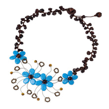Load image into Gallery viewer, Dyed Calcite Tiger's Eye Garnet Necklace from Thailand - Sunny Daisy | NOVICA