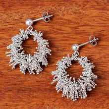 Load image into Gallery viewer, Handcrafted Sterling Silver Dangle Earrings - Snow Again | NOVICA