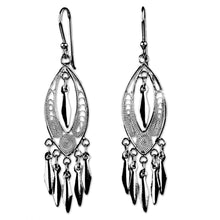Load image into Gallery viewer, Sterling Silver Filigree Chandelier Earrings from Thailand - Shining Spears | NOVICA