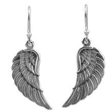 Load image into Gallery viewer, Sterling Silver Wing Dangle Earrings from Thailand - Loving Wings | NOVICA