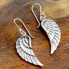 Load image into Gallery viewer, Sterling Silver Wing Dangle Earrings from Thailand - Loving Wings | NOVICA