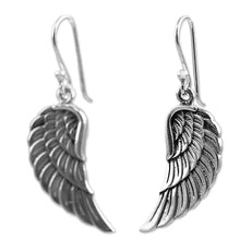 Load image into Gallery viewer, Sterling Silver Wing Dangle Earrings from Thailand - Loving Wings | NOVICA