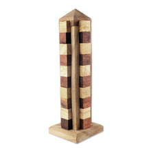 Load image into Gallery viewer, Hand Made Wood Tower Puzzle Game from Thailand - Babylon Tower | NOVICA