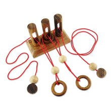 Load image into Gallery viewer, Handmade Rain Tree and Rubber Wood Game from Thailand - Gordian Gates | NOVICA