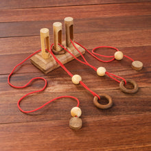 Load image into Gallery viewer, Handmade Rain Tree and Rubber Wood Game from Thailand - Gordian Gates | NOVICA
