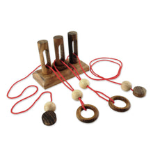 Load image into Gallery viewer, Handmade Rain Tree and Rubber Wood Game from Thailand - Gordian Gates | NOVICA