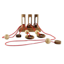 Load image into Gallery viewer, Handmade Rain Tree and Rubber Wood Game from Thailand - Gordian Gates | NOVICA