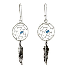 Load image into Gallery viewer, Sterling Silver Dream Catcher Dangle Earrings from Thailand - Catching a Dream | NOVICA