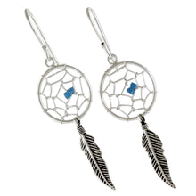 Load image into Gallery viewer, Sterling Silver Dream Catcher Dangle Earrings from Thailand - Catching a Dream | NOVICA